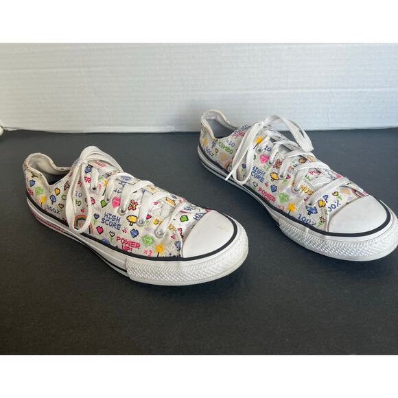 Converse All Star Juniors OX Player One 670171F Video Game Sneaker Shoes READ - Picture 2 of 12